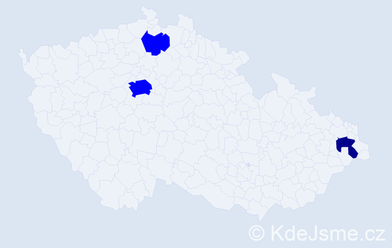 Příjmení: 'Bendžáková', počet výskytů 4 v celé ČR
