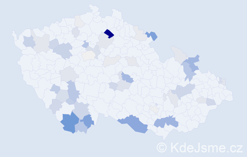 Příjmení: 'Kortiš', počet výskytů 145 v celé ČR