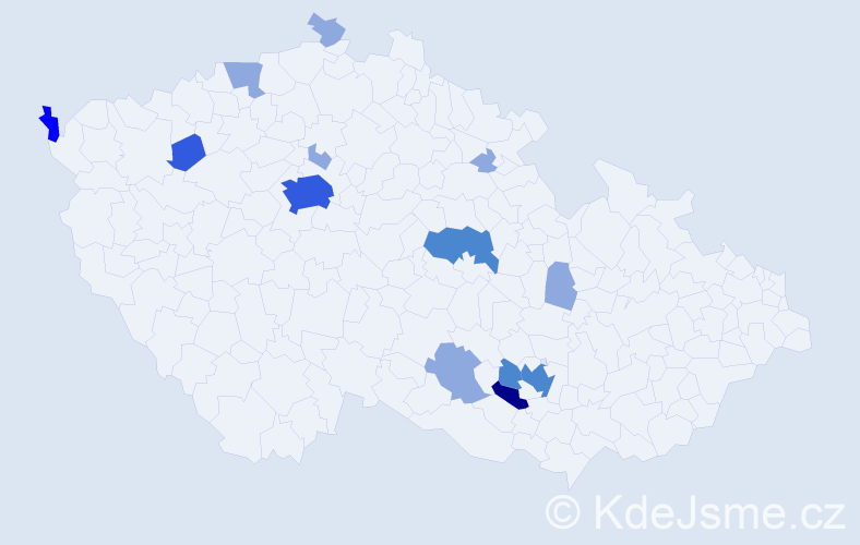 Příjmení: 'Sachsová', počet výskytů 27 v celé ČR