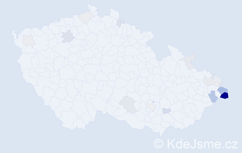 Příjmení: 'Karchová', počet výskytů 56 v celé ČR