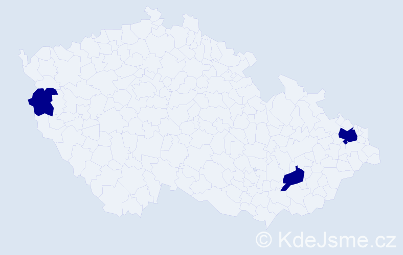 Příjmení: 'Kolárská', počet výskytů 3 v celé ČR
