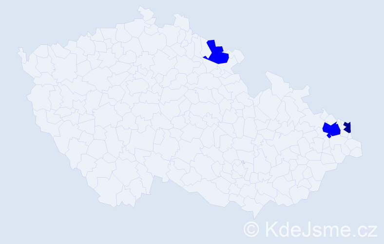 Příjmení: 'Gabryś', počet výskytů 4 v celé ČR