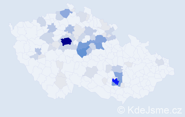 Příjmení: 'Černohlávková', počet výskytů 249 v celé ČR