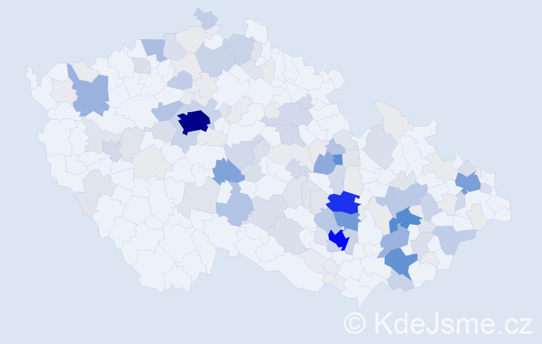 Příjmení: 'Borek', počet výskytů 557 v celé ČR