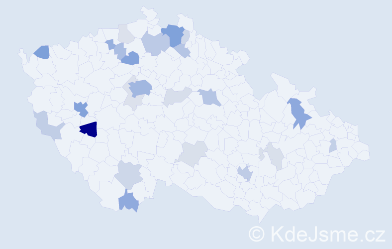 Příjmení: 'Soroka', počet výskytů 76 v celé ČR