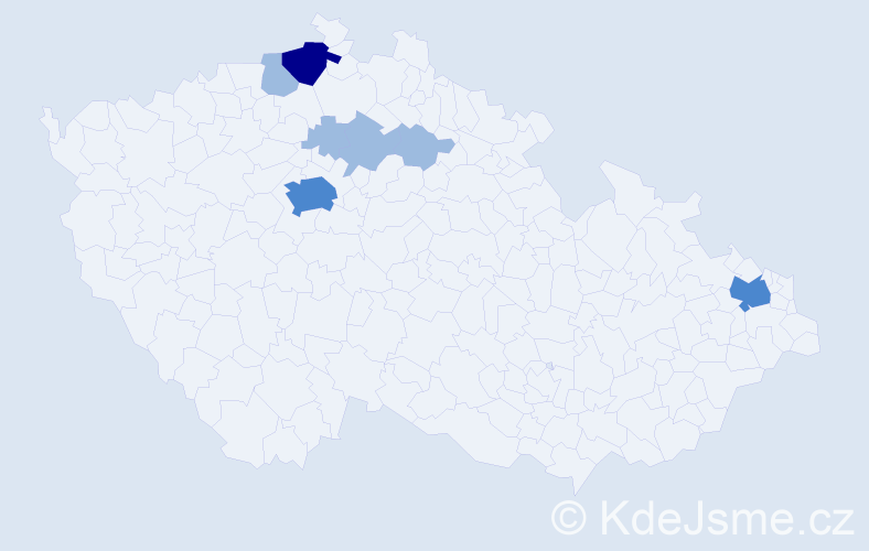 Příjmení: 'Gellert', počet výskytů 12 v celé ČR