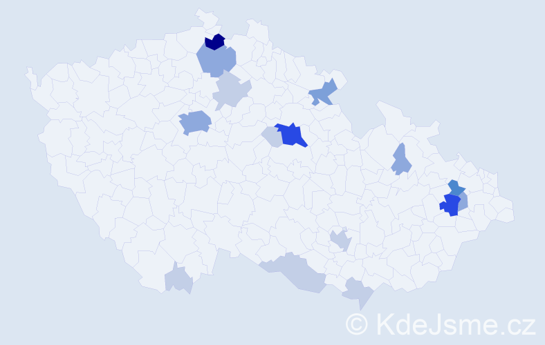 Příjmení: 'Draškovič', počet výskytů 47 v celé ČR