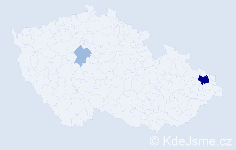 Příjmení: 'Leimgruber', počet výskytů 6 v celé ČR