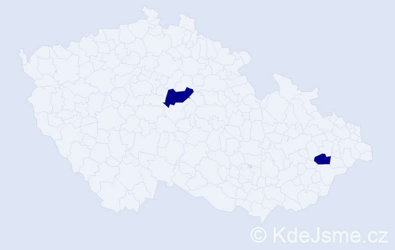 Příjmení: 'Hrišová', počet výskytů 2 v celé ČR