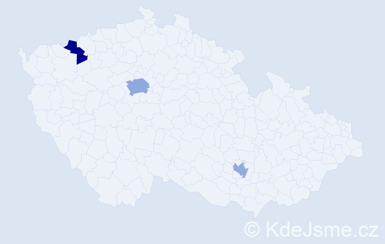 Příjmení: 'Lypey', počet výskytů 5 v celé ČR