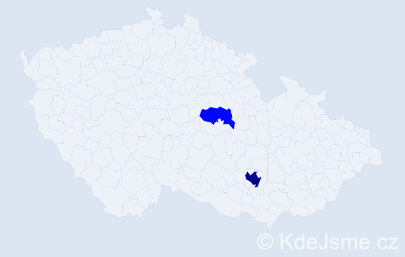 Příjmení: 'Deissová', počet výskytů 5 v celé ČR