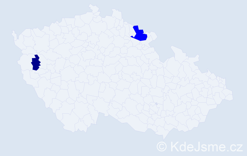 Příjmení: 'Modrzewski', počet výskytů 3 v celé ČR