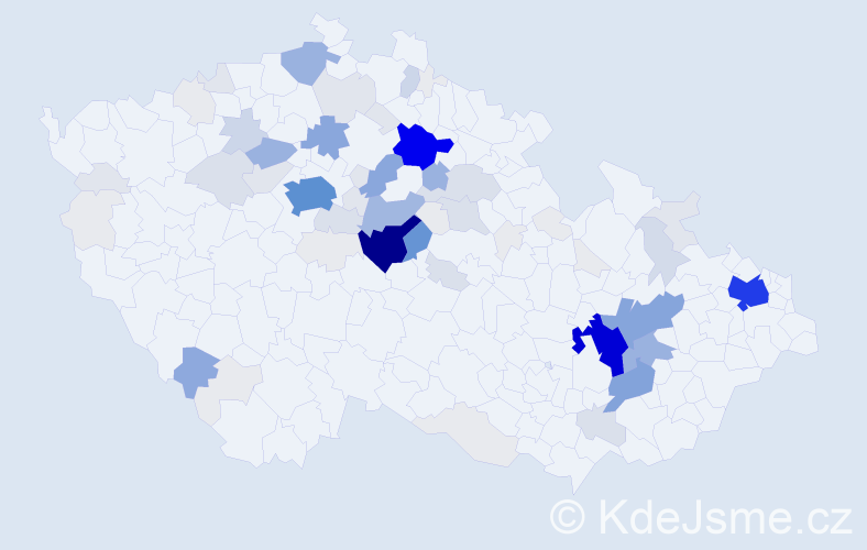 Příjmení: 'Čureja', počet výskytů 480 v celé ČR