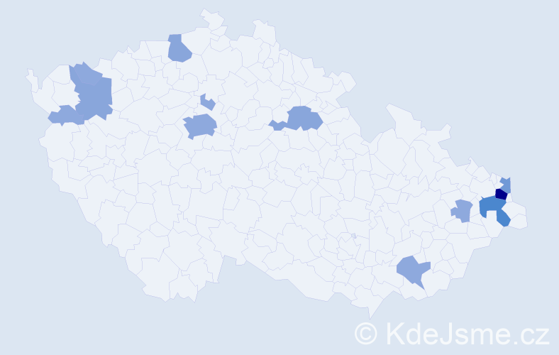 Příjmení: 'Daško', počet výskytů 28 v celé ČR