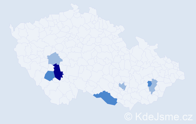Příjmení: 'Reissinger', počet výskytů 14 v celé ČR