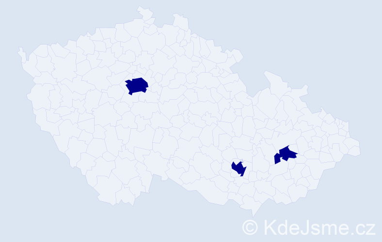 Příjmení: 'Potúčková', počet výskytů 3 v celé ČR