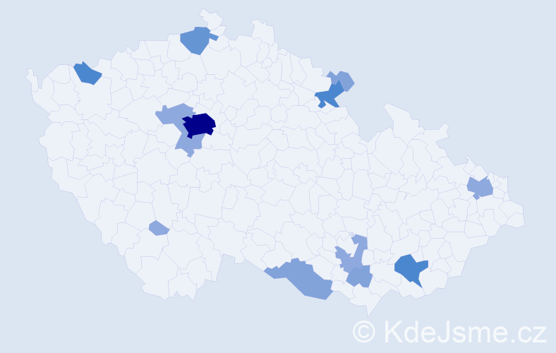 Příjmení: 'Hlušek', počet výskytů 35 v celé ČR