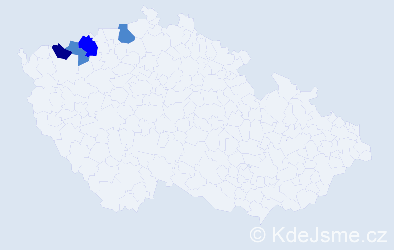 Příjmení: 'Egermannová', počet výskytů 7 v celé ČR