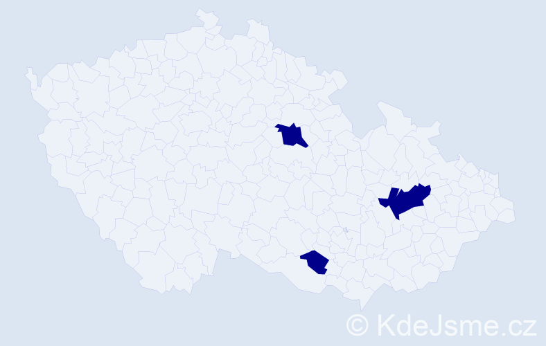 Příjmení: 'Peciar', počet výskytů 3 v celé ČR