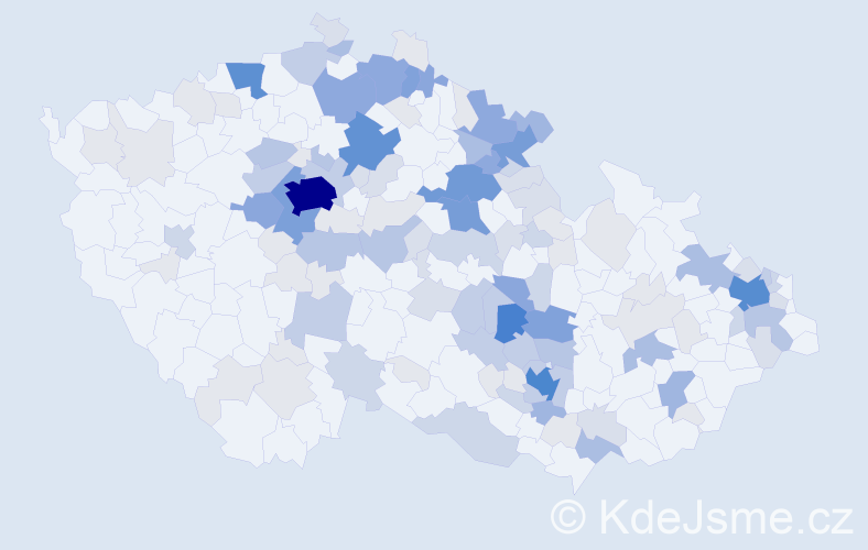 Příjmení: 'Just', počet výskytů 480 v celé ČR