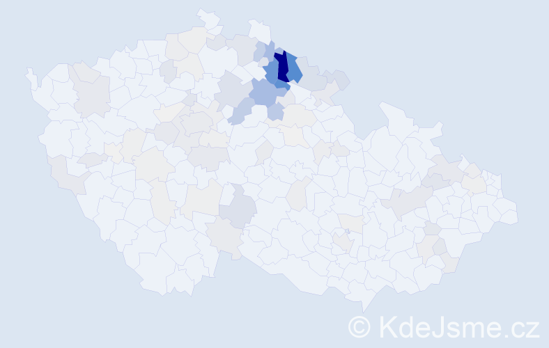 Příjmení: 'Kynčlová', počet výskytů 281 v celé ČR