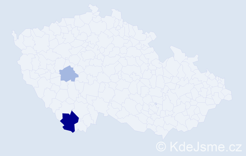 Příjmení: 'Ruttensteiner', počet výskytů 5 v celé ČR