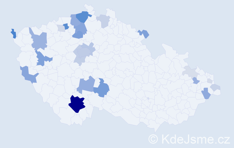 Příjmení: 'Primusová', počet výskytů 86 v celé ČR
