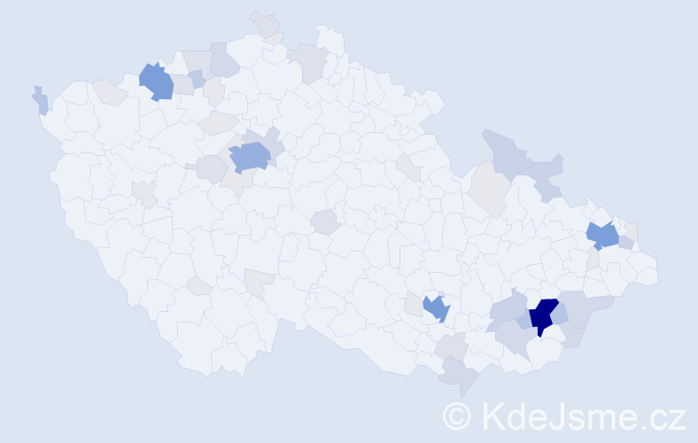 Příjmení: 'Nedbálek', počet výskytů 186 v celé ČR
