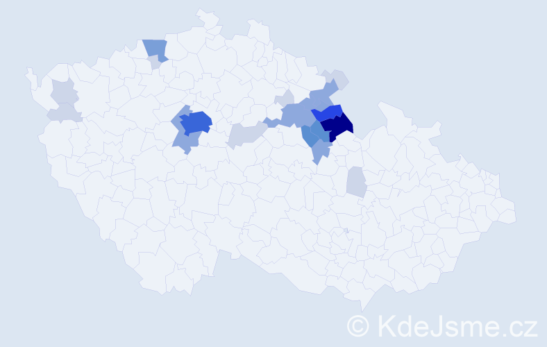Příjmení: 'Ungrád', počet výskytů 68 v celé ČR