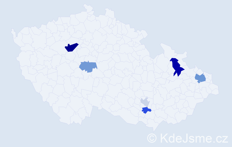 Příjmení: 'Kaps', počet výskytů 14 v celé ČR