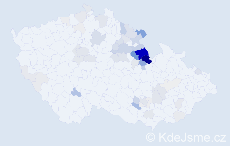 Příjmení: 'Trejtnarová', počet výskytů 196 v celé ČR