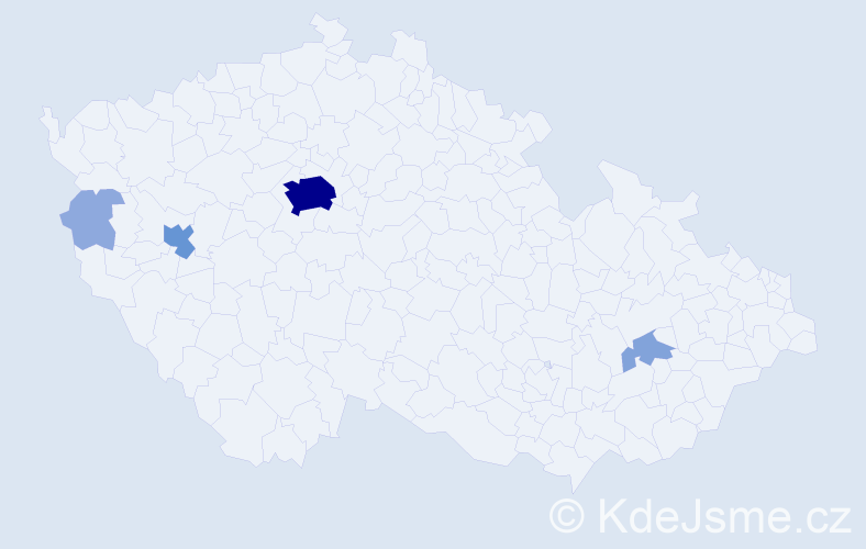 Příjmení: 'Kuštein', počet výskytů 14 v celé ČR