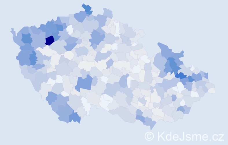 Příjmení: 'Kováč', počet výskytů 3256 v celé ČR