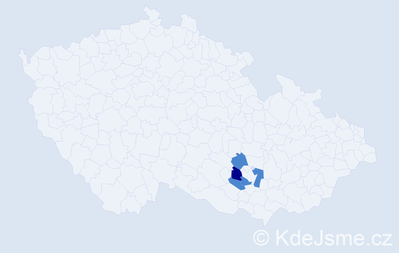 Příjmení: 'Kokolia', počet výskytů 11 v celé ČR