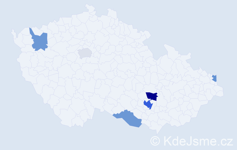 Příjmení: 'Purdjaková', počet výskytů 11 v celé ČR