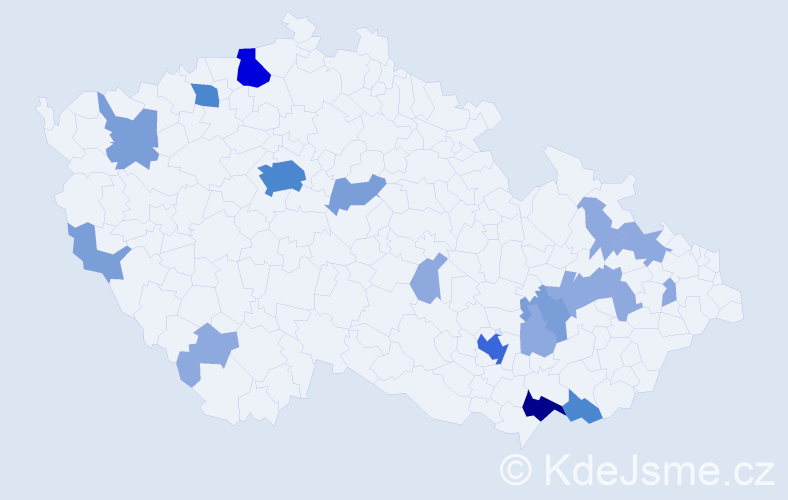 Příjmení: 'Müllnerová', počet výskytů 42 v celé ČR
