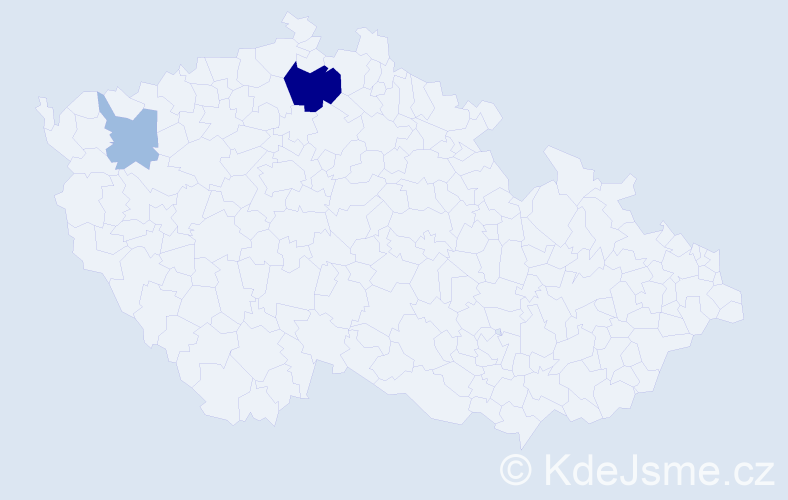 Příjmení: 'Zendel', počet výskytů 5 v celé ČR