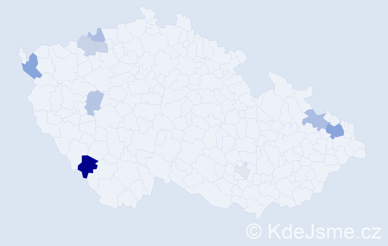 Příjmení: 'Janotta', počet výskytů 20 v celé ČR