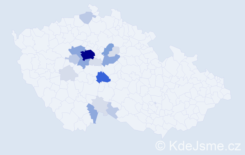 Příjmení: 'Kolandová', počet výskytů 60 v celé ČR