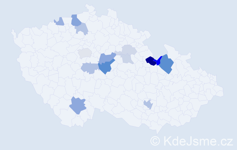 Příjmení: 'Barnatová', počet výskytů 32 v celé ČR