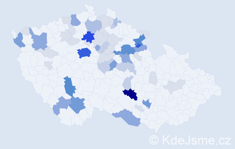 Příjmení: 'Kuřátková', počet výskytů 181 v celé ČR