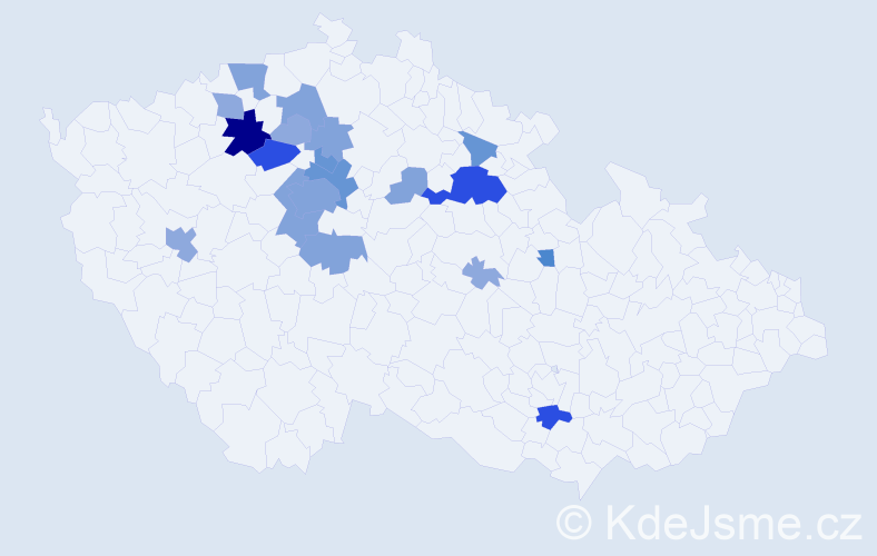 Příjmení: 'Saifrt', počet výskytů 54 v celé ČR