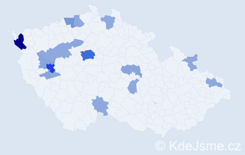Příjmení: 'Aišman', počet výskytů 42 v celé ČR