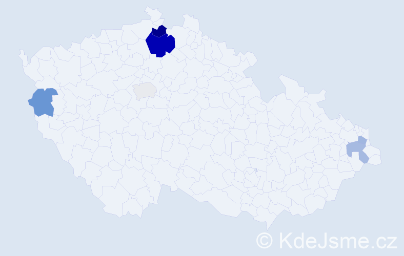 Příjmení: 'Zagyiová', počet výskytů 11 v celé ČR