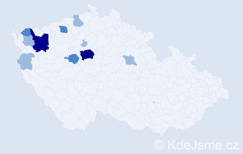 Příjmení: 'Kirov', počet výskytů 19 v celé ČR