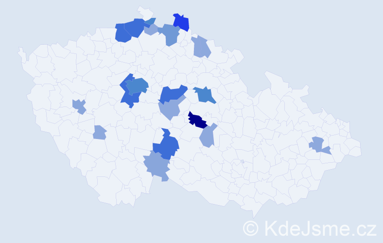 Příjmení: 'Cimpl', počet výskytů 67 v celé ČR