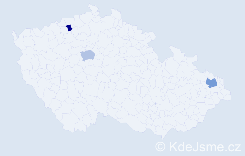 Příjmení: 'Kendera', počet výskytů 8 v celé ČR