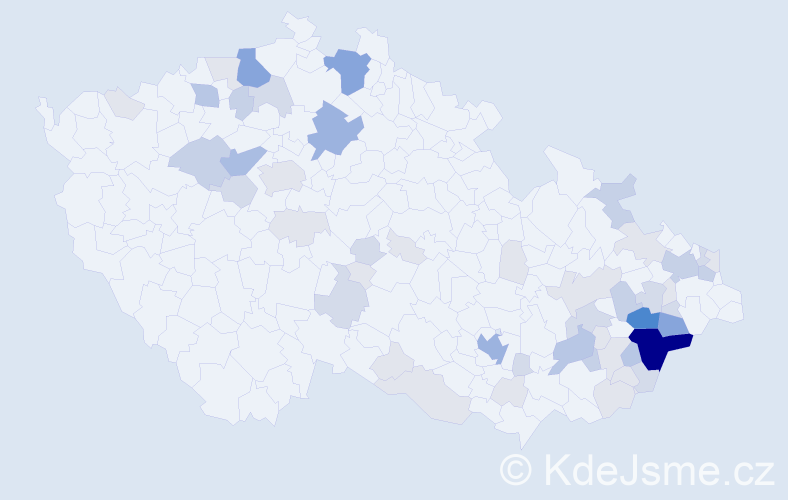 Příjmení: 'Bambuchová', počet výskytů 164 v celé ČR