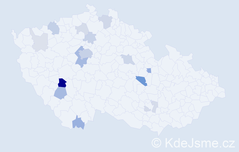Příjmení: 'Tehza', počet výskytů 41 v celé ČR