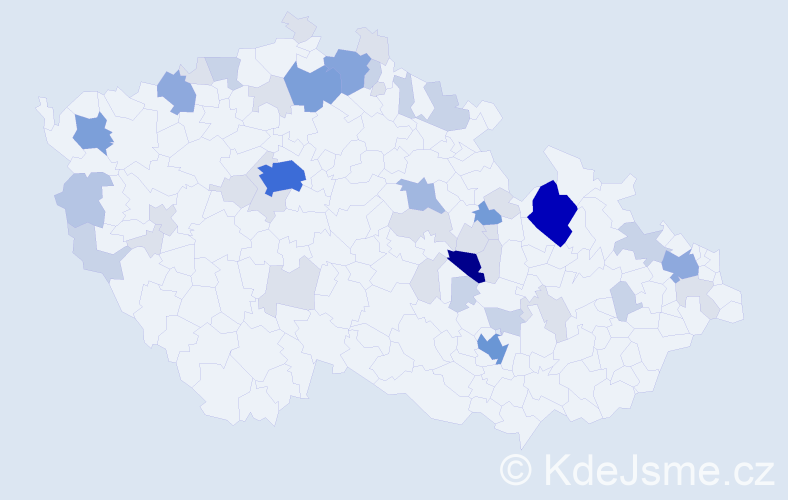 Příjmení: 'Schauerová', počet výskytů 152 v celé ČR